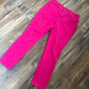 Stretchy INC bright pink skinny leg pants